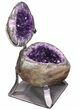 Amethyst Jewelry Box Geode On Stand - Gorgeous #94319-5